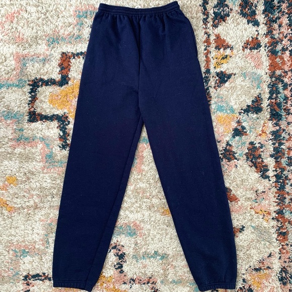 Vintage Pants Jumpsuits Vintage 9s Hanes Navy Blue Joggers